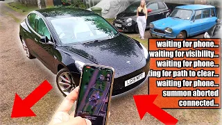 Tesla 'Smart Summon' is EVEN WORSE than before! 2 phone Hack banned / UN/ECE R79
