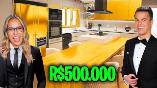 REFORMAMOS A MANSÃO E FIZEMOS UMA COZINHA 5 ESTRELAS - R$500.000 - MUITO LUXO!