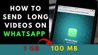 How to send large video on WhatsApp | WhatsApp large video send | Technology Whizz | #Shorts