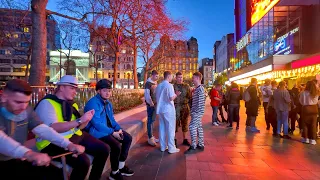 London Sunset Walk on a Spring Evening - South Bank to Covent Garden · 4K HDR