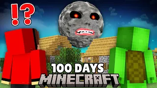 How JJ and Mikey Survive MUTANT SCARY MOON in Maizen minecraft Challenge