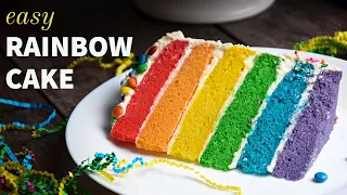 Easy Rainbow Cake Recipe