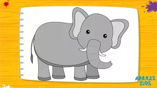 Как Нарисовать Слона для Детей. Учимся Рисовать Животных. Рисунки Своими Руками. Уроки Рисования