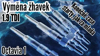 Výměna žhavících svíček | Škoda Octavia 1 | 1.9TDI 81kw asv | originál BERU | + tipy na zimní starty