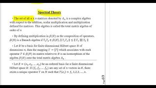 Functional Analysis - Spectral Theory 1