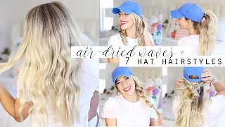 Air-Dried Waves + 7 Hat Hairstyles | Twist Me Pretty