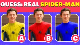 GUESS THE REAL SUPERHERO😱🤔| ARE YOU REAL SUPERHEROES FAN?🧐 | MARVEL SUPERHEROES QUIZ