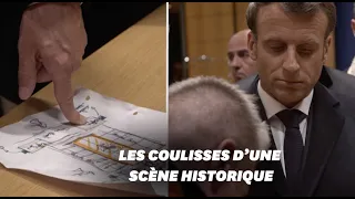 Macron à Notre-Dame: les images inédites du président pendant l'incendie