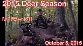 2015 Deer Season... NY 8 Point Buck Bow Kill "Self Filmed"