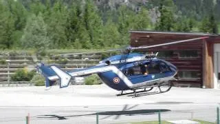 Chamonix EC145 Gendarmerie Helicopter J turn