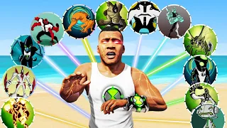 GTA 5 FRANKLIN UPGADING TO THE STRONGEST BEN 10 ALIENS IN GTA 5