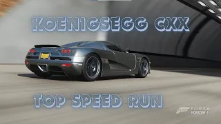 Forza Horizon 4 Koenigsegg CXX (DRAG RACE AND TOP SPEED RUN)