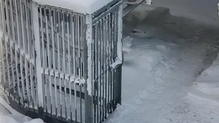 Polar bear resistant staircase enclosure, Alaska, North slope