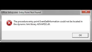 Fix Error Advapi32 dll When Install Office 365 on Windows 7