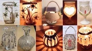 12 Unique home decor ideas with Jute rope on Glass(vase,jar,cup,plate...)