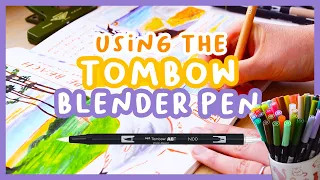 Using brush pens in my sketchbook 🎨 How I use the Tombow blender pen