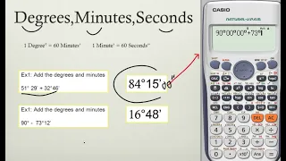 adding degrees minutes and seconds using your calculator math function calculator tricks