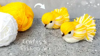 Super Easy Chicken Making Idea with Yarn - DIY Woolen Chick - How to Make Yarn Chicken- Woolen Dolls