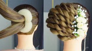 Easy French Roll Hairstyle Step By Step | French Bun Hairstyles For New Year