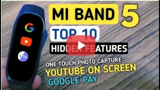 Mi band 5 Top 10 hidden features | Mi band 5 Features | mi band 5 secret trick | apps in mi band 5