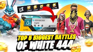 TOP 5 BIGGEST BATTLE OF WHITE 444 😱🔥