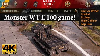 Waffenträger auf E 100 video in Ultra HD 4K🔝 10.146K Damage and 6 Kills Monster 🔝 World of Tanks✔️