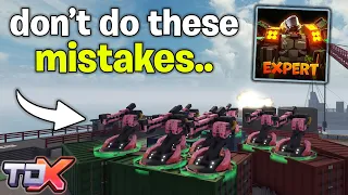 Don't Do These MISTAKES When Playing EXPERT Mode.. | Roblox Tower Defense X