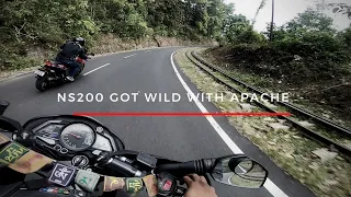 THIS IS HOW WE ENJOY RIDING WHILE CORNERING - TVS Apache vs NS 200 : Rongtong, Siliguri