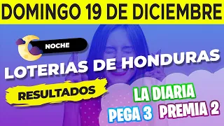 Sorteo 9PM Loto Honduras La Diaria Pega 3 Premia 2 Domingo 19 de Diciembre del 2021 | Ganador 😱🤑💰💵