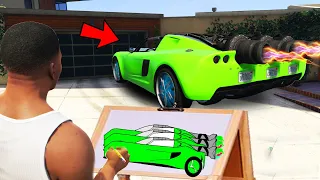Franklin Tried Using Magical Painting To Make Biggest Triple Booster Monster Car In Gta V !