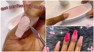 Azure Beauty Pink Dip powder Kit | how to do DIP POWDER nails start to finish