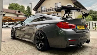 BMW F82 M4 track spec on Volk TE37 wash therapy