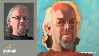 Painting a portrait of a friend with glasses - demonstration by Ben Lustenhouwer