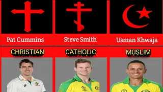 Religion Of Australian Cricketers Christians ✝️ Muslims ☪️ Hindu 🕉️ And Catholic ☦️