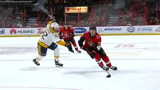 Thomas Chabot tallies off the pipe for overtime winner