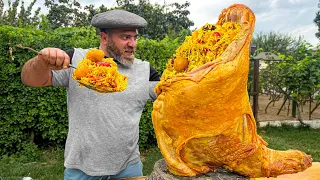Delicious Pilaf in a Giant Lamb! An Epic Dish from a Millennial Culture