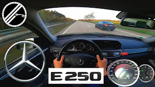 Mercedes-Benz E 250 CGI W212 204 PS Top Speed Drive On German Autobahn No Speed Limit