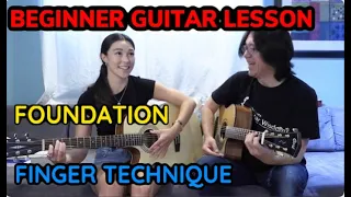 Beginner Guitar Lesson with Sammi and Tomo Fujita PART TWO - Foundation and Finger Technique