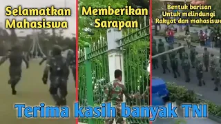 Video amatir TNI datang selamatkan mahasiswa saat aksi demo....