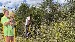 INSANELY OVERGROWN yard MAKEOVER... IT HASNT BEEN CUT IN 20 YEARS [SATISFYING HOUSE REVEAL]