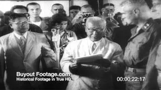 HD Stock Footage General William Dean Freed From Captivity 1953 Newsreel