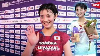 TOMOKA MIYAZAKI 🍃Young badminton player from Japan, 17 years old,インタビュービデオの抜粋