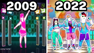 Graphical Evolution of Just Dance (2009-2022)