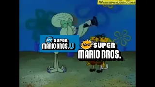 New Super Mario Bros Wii U vs New Super Mario Bros DS- notas falsas #bobesponja #meme