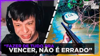 ARUAN REAGE A NUNCA ANDE PELO RIO...HuntersWAR ⚔️ ep4 (RENATO GARCIA) - Cortes do Aruan