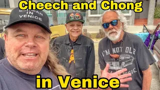 Cheech & Chong giving away free stuff at Venice Beach California