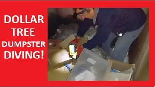 FUN DUMPSTER DIVING VIDEO ~ FREE SALTY SNACKS AND USEFUL MERCHANDISE FROM THE DOLLAR TREE DUMPSTER!