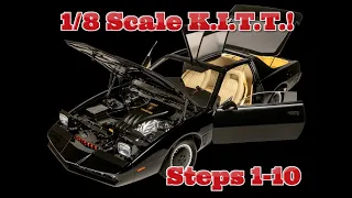 Knight Rider KITT Pontiac Trans Am 1/8 Scale Model Kit Build How To Steps 1-10 Dashboard  K.I.T.T.