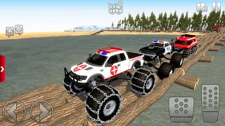 Offroad Outlaws Fire Truck, Police Car, Amulance Dirt Car Extreme Off_Road - Android Gameplay part 3