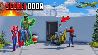 Franklin Shinchan😂& Avengers Found Secret Bunker Inside Avengers Houes😨in GTA 5 in Telugu #gta5